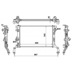 Ψυγείο νερού/εξαρτήματα RENAULT LAGUNA, LAGUNA III, LATITUDE 1.5D/2.0D 10.07- Ψυγείο νερού/εξαρτήματα RENAULT LAGUNA, LAGUNA III, LATITUDE 1.5D/2.0D 10.07-