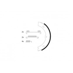 Σετ σιαγόνων φρένων, χειρόφρενο MERCEDES SPRINTER 3,5-T (B906), SPRINTER 3,5-T (B907), SPRINTER 3,5-T (B907, B910), SPRINTER 3-T (B906), SPRINTER 3-T (B907), SPRINTER 3-T (B910) 1.8-Electric