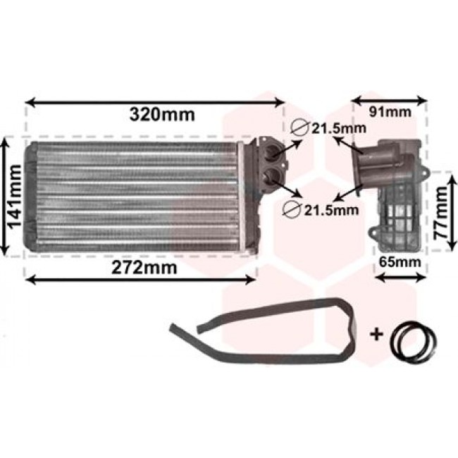 Ψυγείο Καλοριφέρ PEUGEOT 206 2000 - 2008 ( CC ) VAN WEZEL 40006199 Ψυγείο Καλοριφέρ PEUGEOT 206 2000 - 2008 ( CC ) VAN WEZEL 40006199