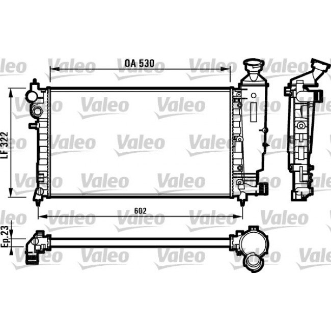 Ψυγείο νερού/εξαρτήματα CITROEN SAXO; PEUGEOT 106 I, 106 II, PARTNER, PARTNER/MINIVAN 1.0-1.6D 06.93-12.15