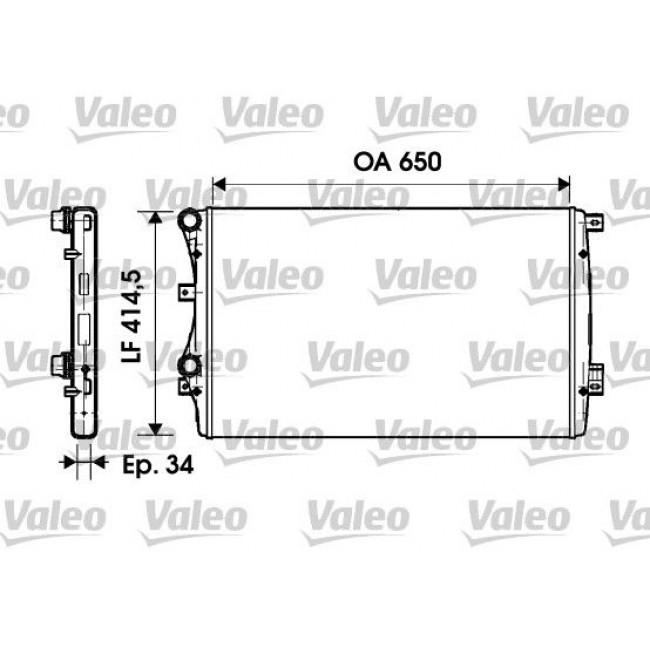 Ψυγείο Νερού VW GOLF 2004 - 2008 ( Mk5 ) VALEO 732872