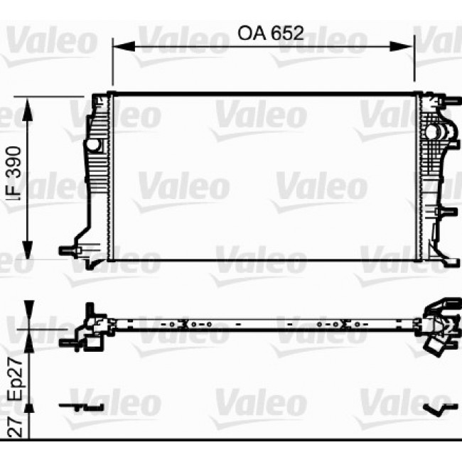 Ψυγείο νερού/εξαρτήματα RENAULT FLUENCE, GRAND SCENIC III, MEGANE, MEGANE III, SCENIC III 1.6ALK-2.0D 11.08-