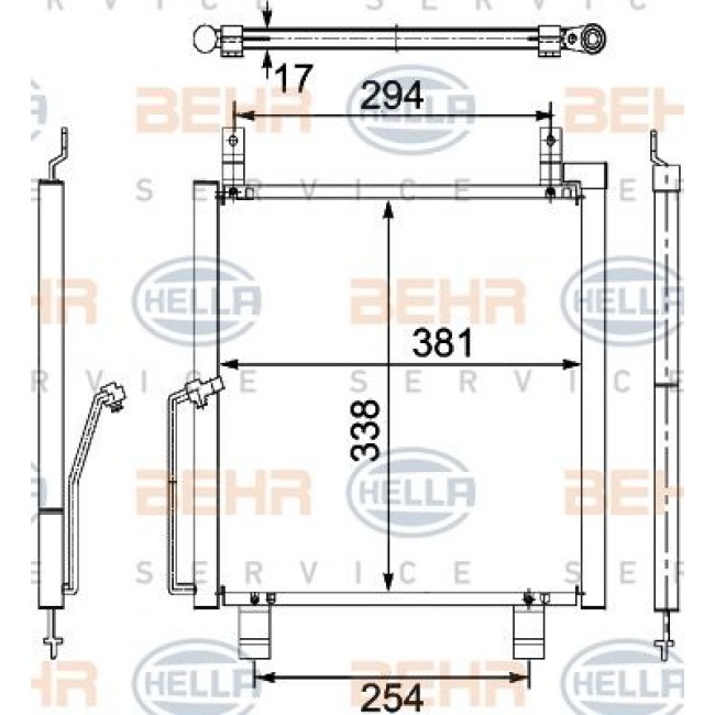 Ψυγείο A/C (Εξωτερικό) SUZUKI ALTO 2002 - 2008 ( RF ) BEHR HELLA SERVICE 8 Ψυγείο A/C (Εξωτερικό) SUZUKI ALTO 2002 - 2008 ( RF ) BEHR HELLA SERVICE 8