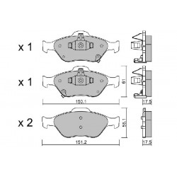 Τακάκια Σετ TOYOTA YARIS 2006 - 2009 ( KL9 ) AISIN BPTO-1002