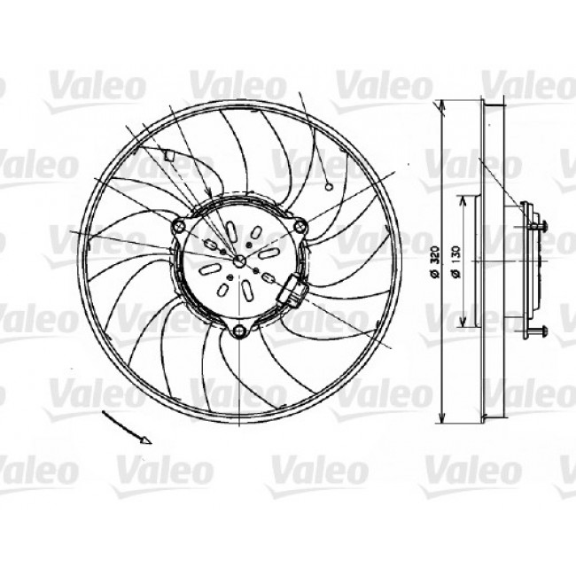 Βεντιλατέρ MERCEDES SPRINTER 3,5-T (B906), SPRINTER 3,5-T (B907), SPRINTER 3,5-T (B907, B910), SPRINTER 3-T (B906), SPRINTER 4-T (B907, B910), SPRINTER 5-T (B906) 2.0D-3.5 04.06-