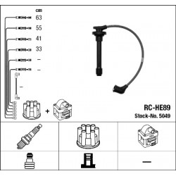 Σετ Μπουζοκαλώδια HONDA ACCORD IV, ACCORD V, ACCORD VI, PRELUDE IV, PRELUDE V 1.6-2.2 02.92-12.02