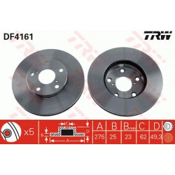 Δισκόπλακες TOYOTA RAV-4 2000 - 2003 ( XA20 ) TRW DF4161