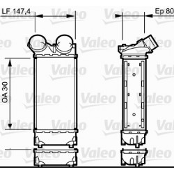 Ψυγείο αέρα υπερπλήρωσης DS DS 4, DS 5; CITROEN C4, C4 GRAND PICASSO I, C4 I, C4 II, C4 PICASSO I, DS4, DS5; PEUGEOT 3008, 308, 308 I, 5008 1.6/1.6H 09.07-12.18