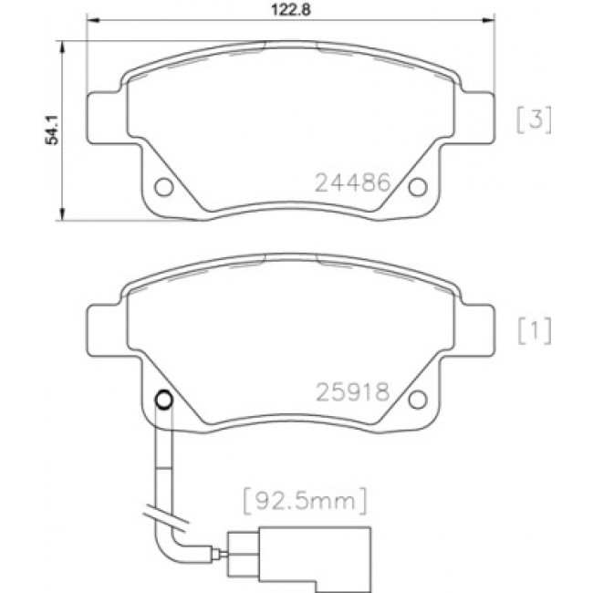 Σετ τακακιών φρένων, δίσκος φρένου  FORD TRANSIT, TRANSIT TOURNEO 2.2D/2.4D/3.2D 04.06-12.14