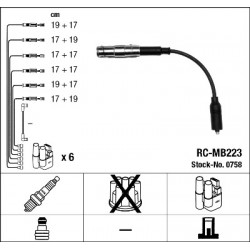 Σετ Μπουζοκαλώδια MERCEDES C (CL203), C T-MODEL (S202), C T-MODEL (S203), C (W202), C (W203), CLK (A208), CLK (A209), CLK (C208), CLK (C209), E T-MODEL (S210) 2.4-5.5 12.96-