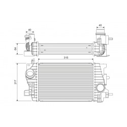 Ψυγείο αέρα υπερπλήρωσης OPEL MERIVA B 1.6D/1.7D 06.10-03.17