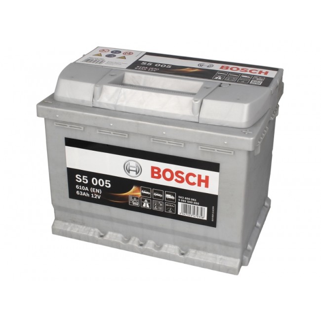 Μπαταρία BOSCH 12V 63Ah/610A S5 (R+ 1) 242x175x190 ||0 092 S50 050||