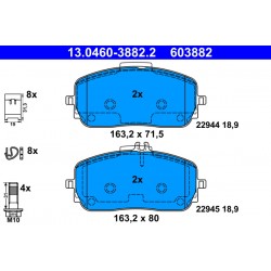 Σετ τακακιών φρένων, δίσκος φρένου  MERCEDES A (V177), A (W177), B SPORTS TOURER (W247), CLA (C118), CLA SHOOTING BRAKE (X118), EQA (H243), EQB (X243), G (W463), GLA (H247), GLB (X247) 1.3-El