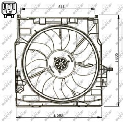 Βεντιλατέρ BMW X5 (E70), X6 (E71, E72) 3.0/3.0D 12.06-07.14