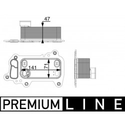 Ψυγείο λαδιού BMW 1 (E81), 1 (E82), 1 (E87), 1 (E88), 3 (E90), 3 (E91), 3 (E92), 3 (E93), 5 (E60), 5 (E61), X1 (E84), X3 (E83) 2.0D 12.04-06.15