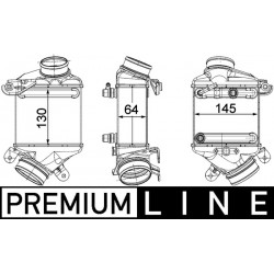 Ψυγείο αέρα υπερπλήρωσης BMW 5 (F10), 5 (F11), 5 GRAN TURISMO (F07), 6 (F12), 6 (F13), 6 GRAN COUPE (F06), 7 (F01, F02, F03, F04), X5 (E70), X5 (F15, F85), X6 (E71, E72) 3.0H/4.4/4.4H 10.07-0