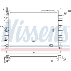 Ψυγείο νερού/εξαρτήματα  OPEL KADETT E, KADETT E COMBO 1.6D/1.7D/2.0 01.86-07.94