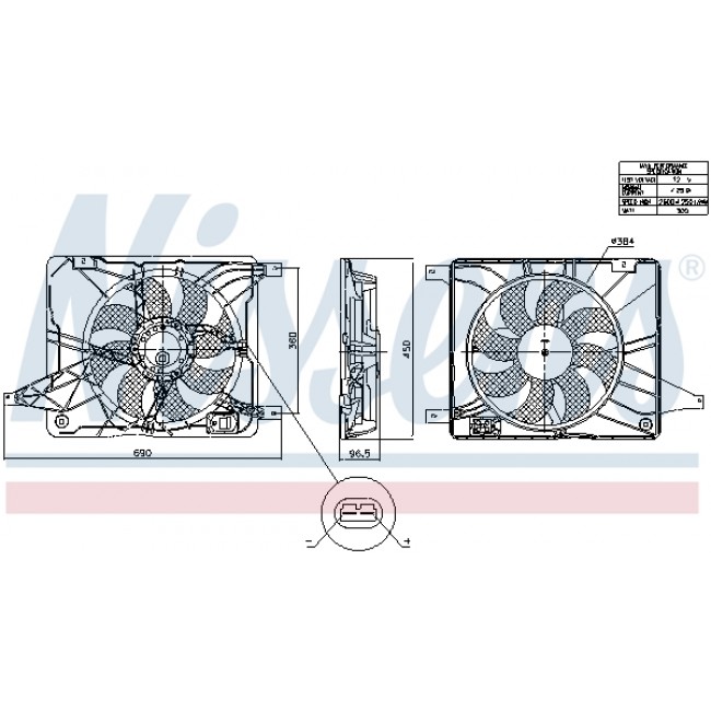 Βεντιλατέρ  NISSAN QASHQAI I, QASHQAI II 1.2-2.0D 02.07-