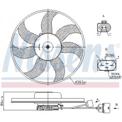 Βεντιλατέρ AUDI A1, A3, TT; SEAT ALTEA, ALTEA XL, IBIZA IV SC, LEON, TOLEDO III; SKODA OCTAVIA II, SUPERB II, YETI; VW BEETLE, CADDY ALLTRACK, CADDY ALLTRACK/MINIVAN 1.0-3.6 02.03-