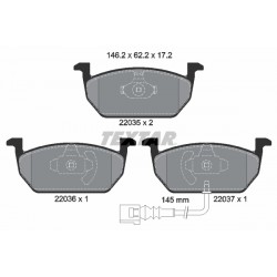 Σετ τακακιών φρένων, δίσκος φρένου  AUDI A3; SEAT LEON, LEON SC, LEON ST; SKODA OCTAVIA III, SCALA; VW GOLF ALLTRACK VII, GOLF SPORTSVAN VII, GOLF VII 1.0-2.0D 08.12-
