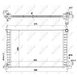 Ψυγείο νερού/εξαρτήματα FORD FIESTA IV, FIESTA/MINIVAN; MAZDA 121 III, 121 III/HATCHBACK 1.3 08.95-08.03