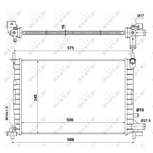 Ψυγείο νερού/εξαρτήματα FORD FIESTA IV, FIESTA/MINIVAN; MAZDA 121 III, 121 III/HATCHBACK 1.3 08.95-08.03