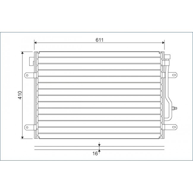 Συμπυκνωτής AUDI A4 B6, A4 B7, A6 C5, ALLROAD C5 1.6-4.2 11.00-06.08