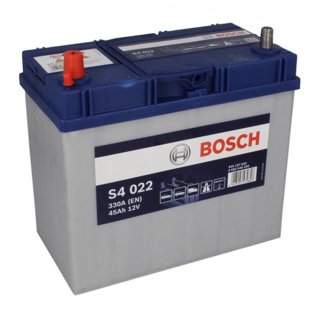 Μπαταρία BOSCH 12V 45Ah/330A S4 (L+ 3) 238x129x227  ||0 092 S40 220||