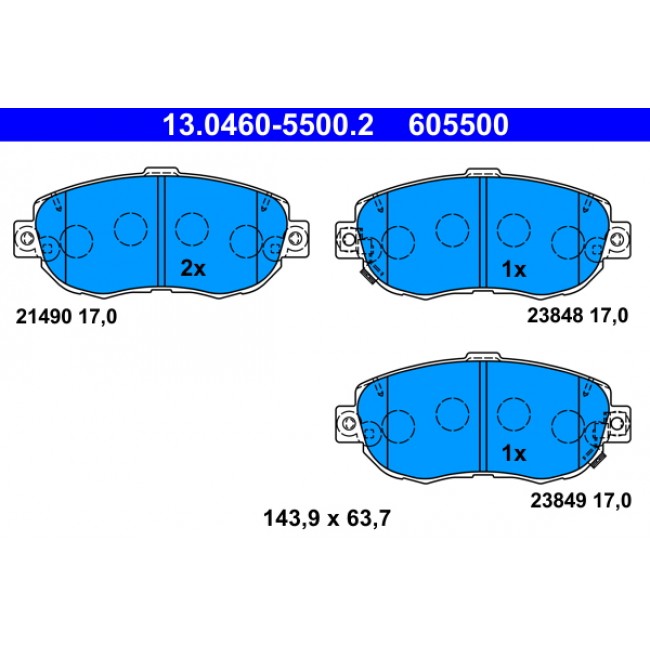 Σετ τακακιών φρένων, δίσκος φρένου LEXUS GS, IS I, IS SPORTCROSS, SC; TOYOTA ALTEZZA, ALTEZZA GITA, ARISTO, MARK II IX, MARK II VIII, SUPRA, VEROSSA 2.0-4.3 01.93-07.10 Σετ τακακιών φρένων, δίσκος φρένου LEXUS GS, IS I, IS SPORTCROSS, SC; TOYOTA ALTEZZA, ALTEZZA GITA, ARISTO, MARK II IX, MARK II VIII, SUPRA, VEROSSA 2.0-4.3 01.93-07.10