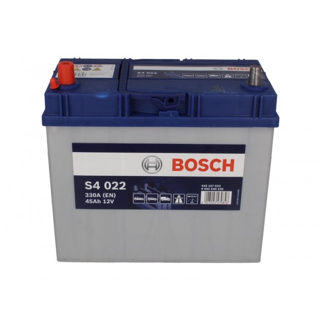 Μπαταρία BOSCH 12V 45Ah/330A S4 (L+ 3) 238x129x227  ||0 092 S40 220||