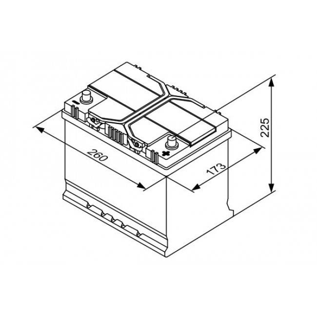 Μπαταρία BOSCH 12V 70Ah/630A S4 (R+ 1) 260x173x225  ||0 092 S40 260||