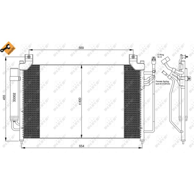 Συμπυκνωτής σύστ. κλιματισμού MAZDA CX-7 2.2D/2.3/2.5 06.06-12.14