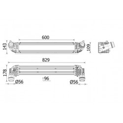 Ψυγείο αέρα υπερπλήρωσης OPEL ASTRA K 1.2/1.4 08.19-12.22