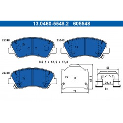 Σετ τακακιών φρένων, δίσκος φρένου  HYUNDAI ACCENT IV, ACCENT V, BAYON, I20 ACTIVE, I20 II, I20 III, SOLARIS; KIA RIO III, RIO IV, STONIC 1.0-1.6D 11.10-