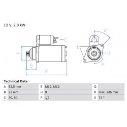 Μίζα  VW CRAFTER 30-35, CRAFTER 30-50 2.5D 04.06-05.13