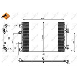 Συμπυκνωτής σύστ. κλιματισμού FORD C-MAX II, FOCUS III, FOCUS III/KOMBI, GRAND C-MAX 1.0/1.6D 07.10-02.20