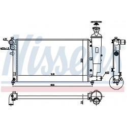 Ψυγείο νερού/εξαρτήματα  CITROEN SAXO; PEUGEOT 106 II, PARTNER, PARTNER/MINIVAN 1.0-1.6D 02.96-12.15