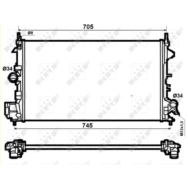 Ψυγείο νερού/εξαρτήματα FIAT CROMA; OPEL SIGNUM, VECTRA C, VECTRA C GTS 1.6/1.8 08.05-12.11