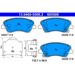 Σετ τακακιών φρένων, δίσκος φρένου  HYUNDAI BAYON, I20 III; KIA RIO IV, STONIC 1.0-1.6D 01.17-