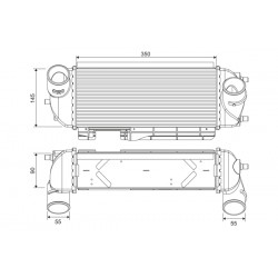 Ψυγείο αέρα υπερπλήρωσης  HYUNDAI IX35; KIA SPORTAGE III 2.0/2.0D 08.09-12.16