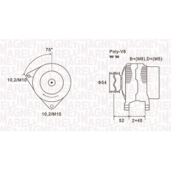 Δυναμό CITROEN BERLINGO, BERLINGO/MINIVAN, C15/MINIVAN, C5 I, C5 II, EVASION, JUMPY I, XSARA, XSARA PICASSO, XSARA/HATCHBACK, XSARA/KOMBI; FIAT SCUDO, ULYSSE 1.1-2.2 04.93-