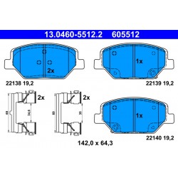 Σετ τακακιών φρένων, δίσκος φρένου  OPEL INSIGNIA B, INSIGNIA B COUNTRY, INSIGNIA B GRAND SPORT 1.5-2.0D 03.17-
