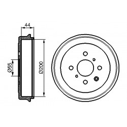 Ταμπούρο φρένου CITROEN C1, C1 II; PEUGEOT 107, 108; SUZUKI SPLASH, SWIFT III; TOYOTA AYGO, AYGO/HATCHBACK 1.0-1.5 02.05-