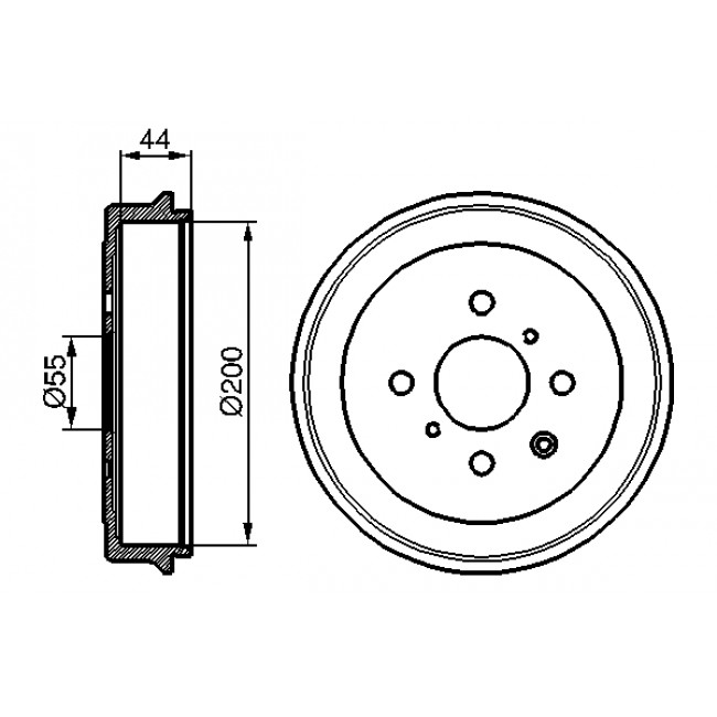 Ταμπούρο φρένου CITROEN C1, C1 II; PEUGEOT 107, 108; SUZUKI SPLASH, SWIFT III; TOYOTA AYGO, AYGO/HATCHBACK 1.0-1.5 02.05-