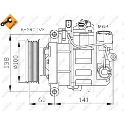 Συμπιεστής/εξαρτήματα MERCEDES C (C204), C (CL203), C T-MODEL (S202), C T-MODEL (S203), C T-MODEL (S204), C (W202), C (W203), C (W204), CLC (CL203), CLK (A208), CLK (A209) 1.6-6.2 09.89-