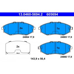 Σετ τακακιών φρένων, δίσκος φρένου  CHEVROLET ASTRA, EPICA, ZAFIRA; DAEWOO LEGANZA, NUBIRA 1.6-2.5 05.97-