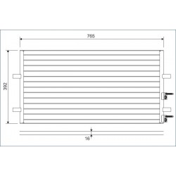 Συμπυκνωτής σύστ. κλιματισμού FORD TRANSIT, TRANSIT TOURNEO 2.2D-3.2D 04.06-12.14