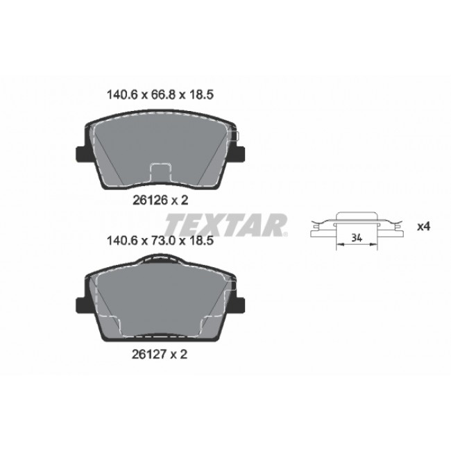 Σετ τακακιών φρένων, δίσκος φρένου VOLVO EX30, XC40 1.5-Electric 10.17-