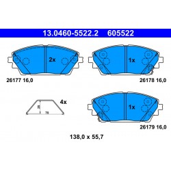 Σετ τακακιών φρένων, δίσκος φρένου  MAZDA 3 1.5-2.0H 11.18-