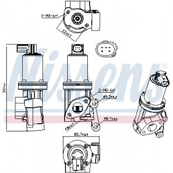 Βαλβίδα AGR HYUNDAI ACCENT IV, ELANTRA IV, ELANTRA V, I20 I, I20 II, I30, IX20; KIA CARENS III, CEE'D, CERATO I, PRO CEE'D, RIO III, SOUL I, SOUL II, VENGA 1.4/1.4D/1.6D 06.05-